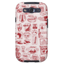 Travel Stamps Pattern Phone Case