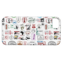 Travel Stamps Pattern Phone Case