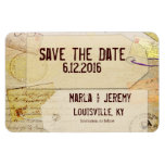 Travel theme save the date magnet