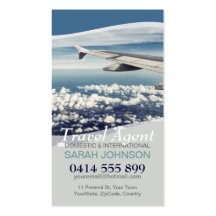 Travel Window Seat Clouds Business Card