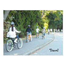 Travelling Bicycles Postcard