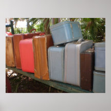 Travelling luggage poster
