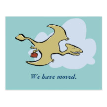 travelling pterosaur postcard