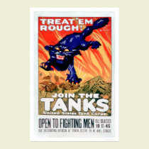 Treat 'Em Rough!  Join the Tanks (US02077A) posters
