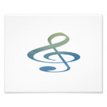 treble clef clouds blue green photo art