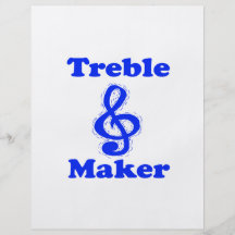 treble maker clef blue music design personalized flyer