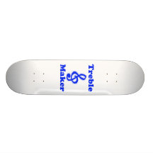 treble maker clef blue music design skateboard decks