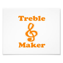 treble maker clef orange funny music design photograph