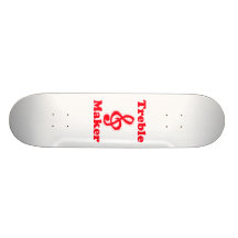 treble maker clef red music design skateboards
