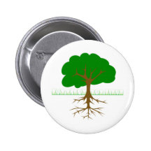 Tree Branches and Roots Pinback Button