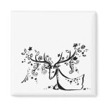 Tree Deer Refrigerator Magnets