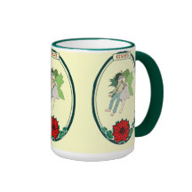 Tree fairy couple - kisses,mug