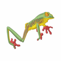 Tree Frog Embroidered Tee Shirt