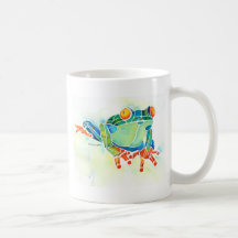 Tree Frog Whimsical Green Coffee Mug