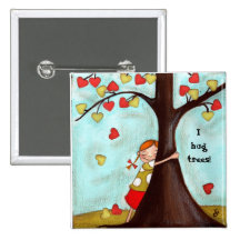 Tree Hugger - Button