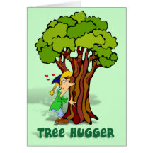Tree Hugger Girl Card