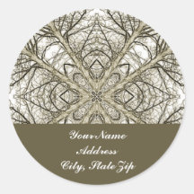 Tree Kaleidoscope Address Sticker