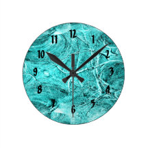 Tree Limb Fractal Themed Merchandise Round Clocks