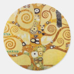 Tree of Life by Klimt Round Sticker