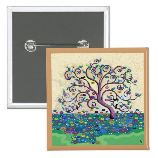 Tree of life pinback buttons