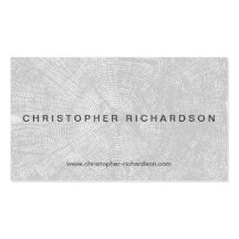 TREE RINGS in LT GRAY Modern Business Card