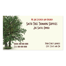 Tree Trimming Care Services Business Card