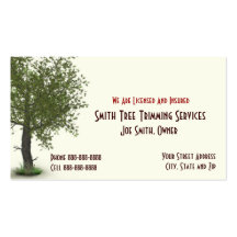 Tree Trimming Care Services Business Card