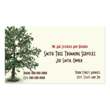 Tree Trimming Care Services Business Card