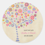 Tree Wedding Name Save the Date Label Sticker