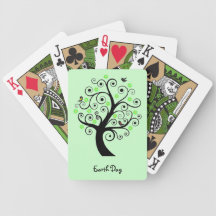 Tree with birds Playing Cards
