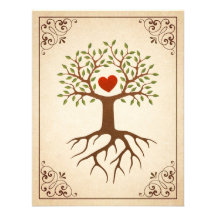Tree with heart Save the Date announcement