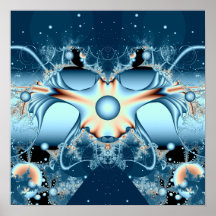 tree with sunglasses at night print