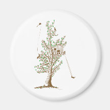 Treehouse Fridge Magnets