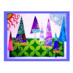 Trees Collage, Happy Holidays Post Card