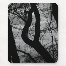 Trees in Black and White Mouse Pad
