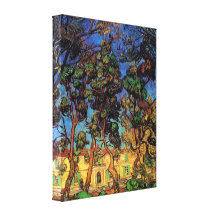 Trees in Garden of Saint-Paul Hospital by van Gogh Stretched Canvas Prints