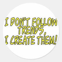 Trend Setter Round Stickers