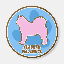 Trendy Alaskan Malamute Fridge Magnets