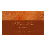 Trendy burnt orange salon spa custom business card