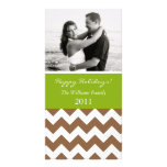 Trendy Chevron Holiday Card Photo Card