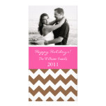 Trendy Chevron Holiday Card Personalized Photo Card