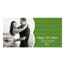 Trendy Chevron Stripes Customised Photo Card