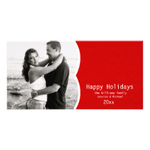 Trendy Chevron Stripes Customized Photo Card