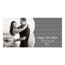 Trendy Chevron Stripes Personalised Photo Card