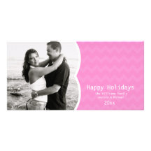Trendy Chevron Stripes Photo Card Template