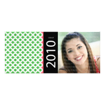 Trendy Circle Square Pattern: Green Personalized Invite