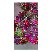 Trendy Colorful Swirly Pattern Photo Card