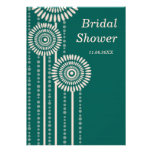 Trendy Floral Bridal Shower - Green Invitation