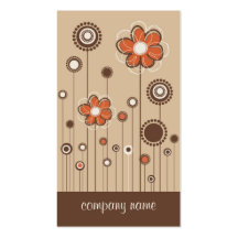 Trendy Floral Design Business Card