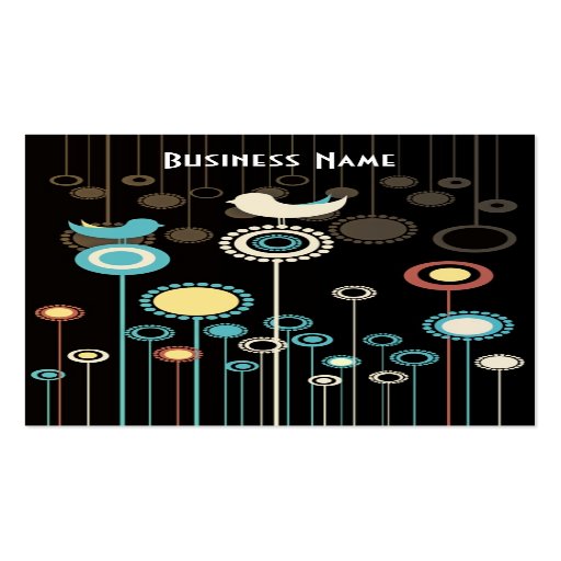 Trendy Floral Design Business Card